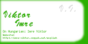 viktor imre business card